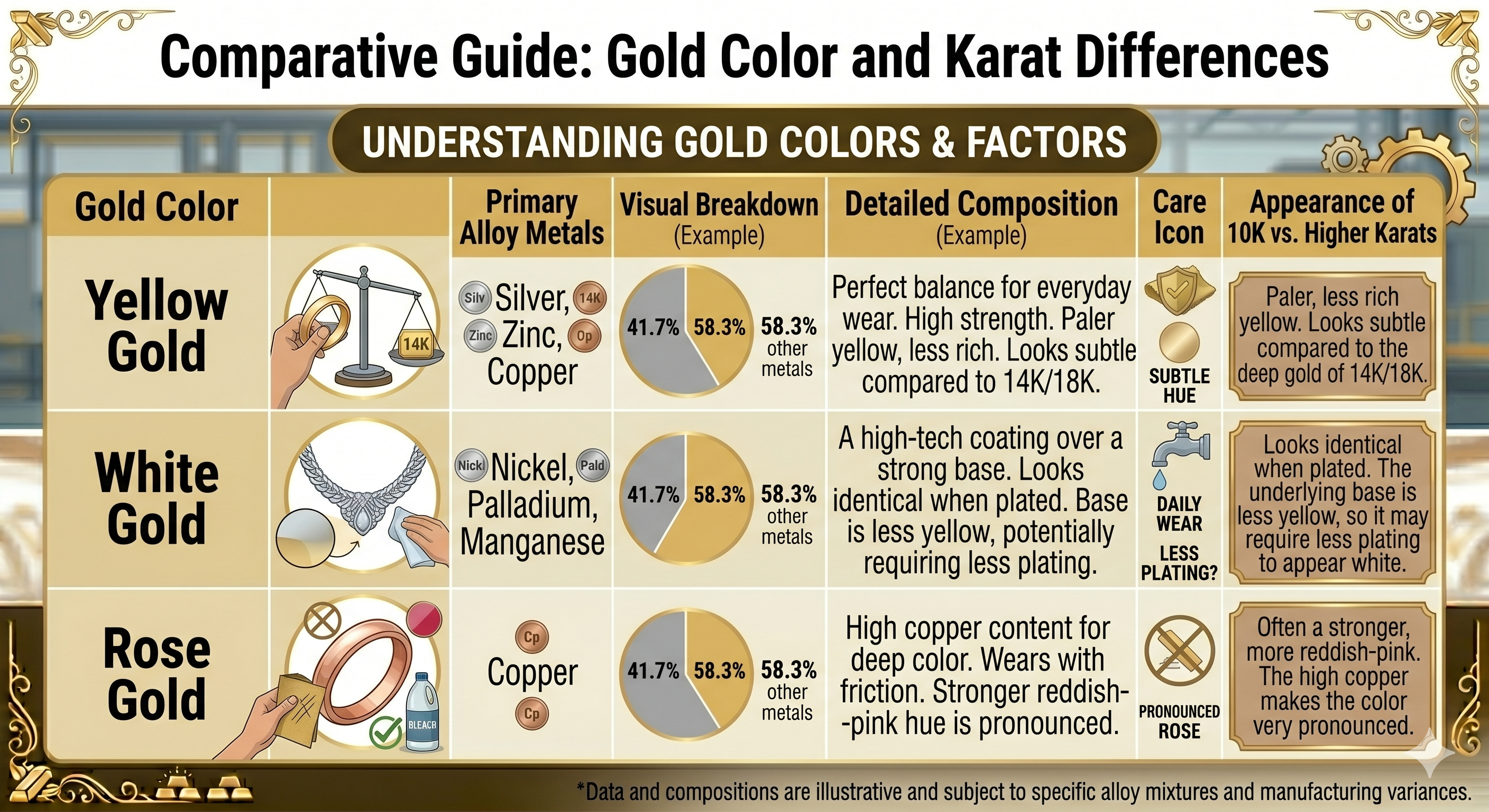 10K Gold comparative guide